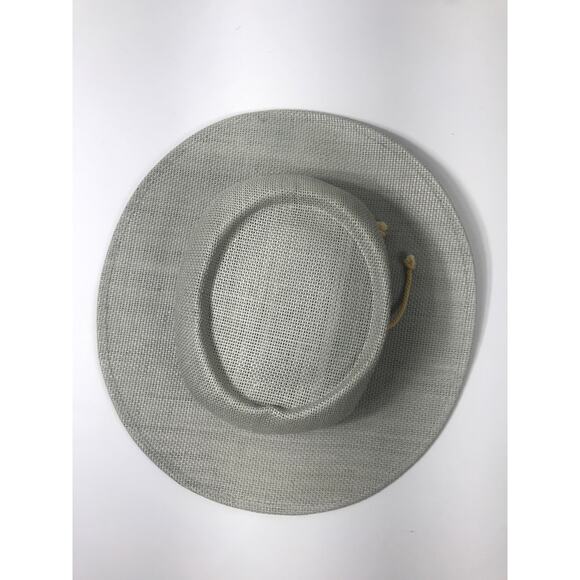 New Anthropologie Rowan Trimmed Boater Straw Hat Ivory Summer Sun Vacation - Picture 2 of 10